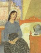 Gwen John the artist in her room in paris oil